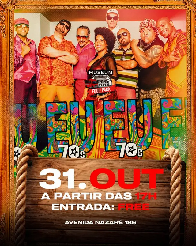 Flyer de Banda EU, Borges, Pagode do Fusquinha e mais 1 artista
