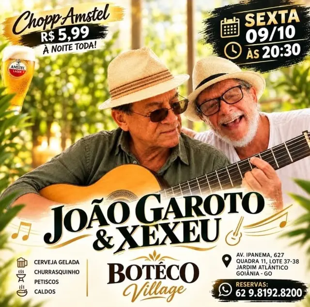 Flyer de João Garoto, Xexéu e mais 2 artistas