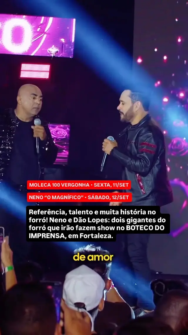 Flyer de Neno O Magnífico, Neno e Dão Lopes e Monique Pessoa