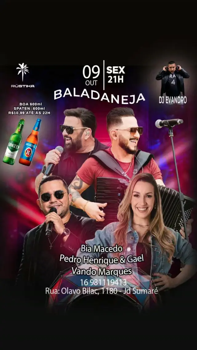 Flyer de Pedro Henrique e Gael, Vando Marques e mais 2 artistas