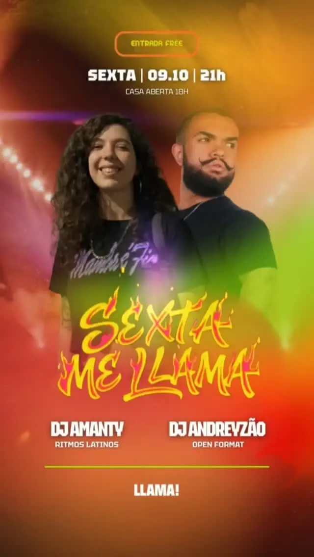 Flyer de DJ Amanty e Andrey Luiz