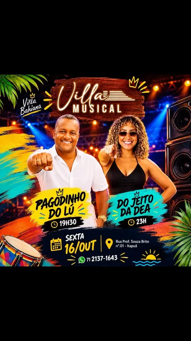 Flyer de Do Jeitinho da Déa, Pagodinho do Lu e DO JEITO DA DEA