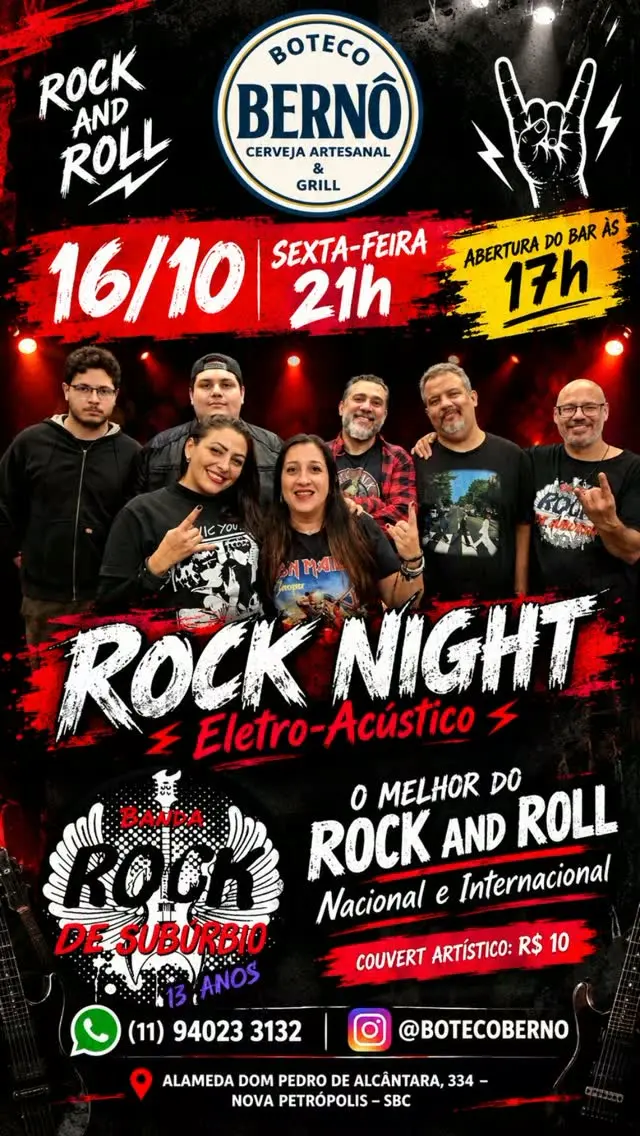 Flyer de Banda Rock de Suburbio