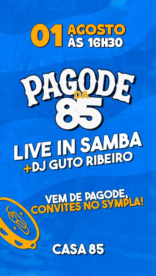 Flyer de Augusto Ribeiro e Live in Samba
