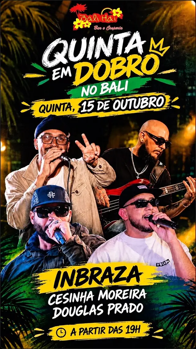 Flyer de BRAZA, Cezinha Moreira e Douglas Prado
