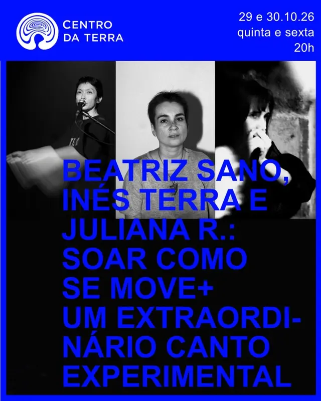 Flyer de Ines Terra, Beatriz Sano e Juliana R.