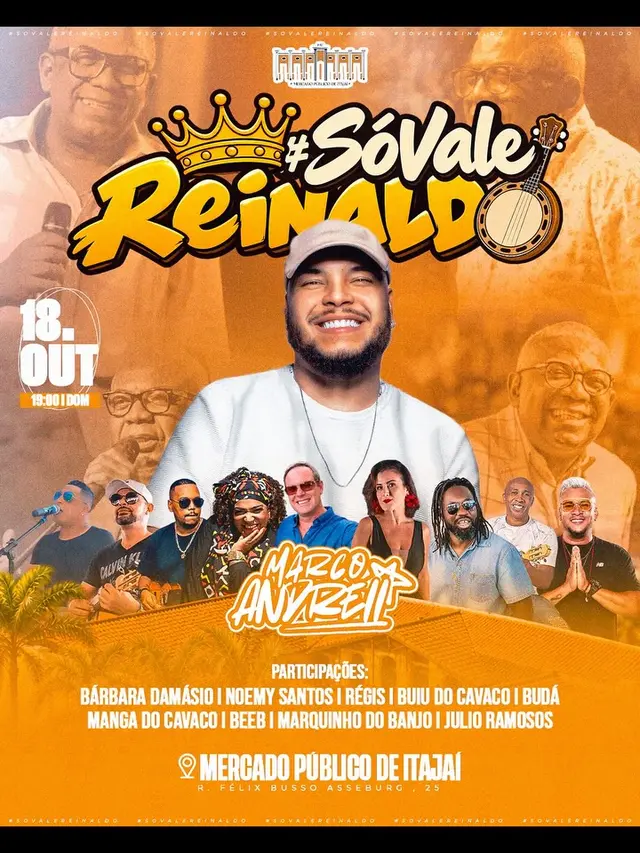 Flyer de Marco Andreii e Roda de Samba do Marco Andreii