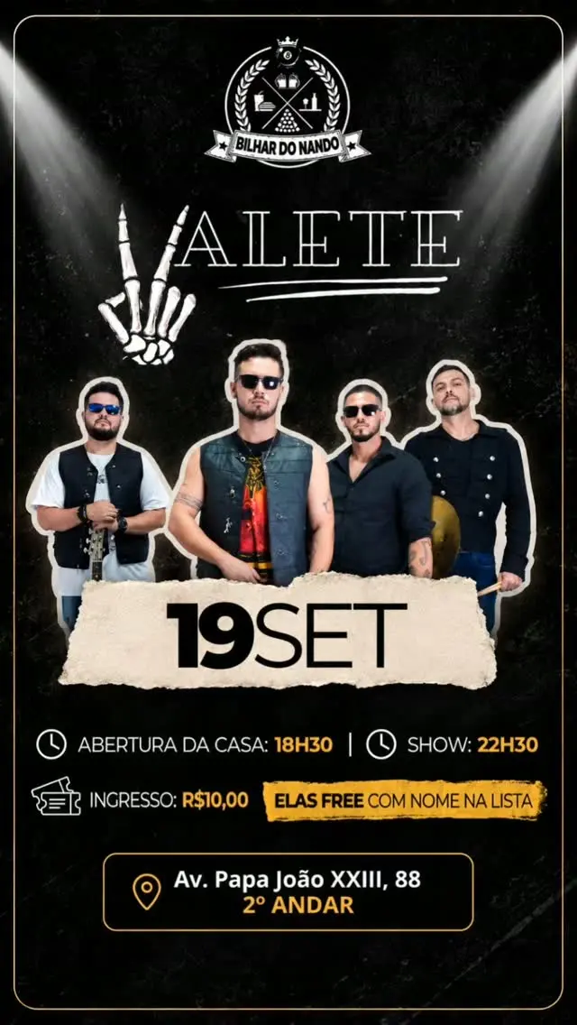 Flyer de Valete e Valette