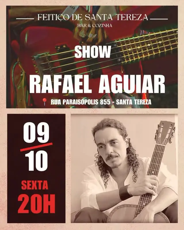 Flyer de Rafael Aguiar Acústico
