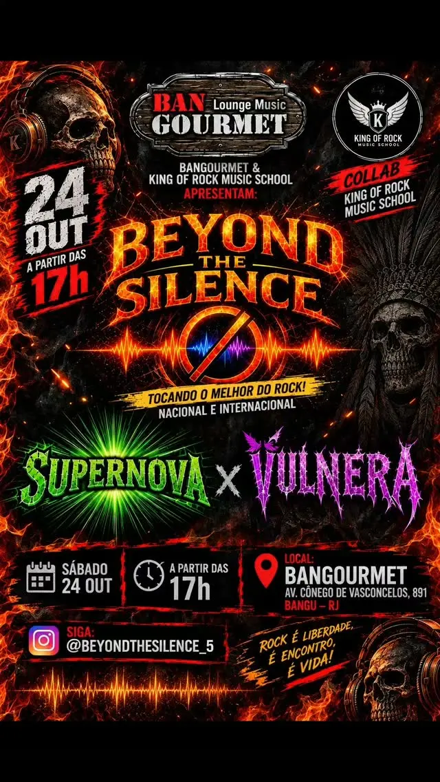 Flyer de BEYOND THE SILENCE, Supernova e Vulnera
