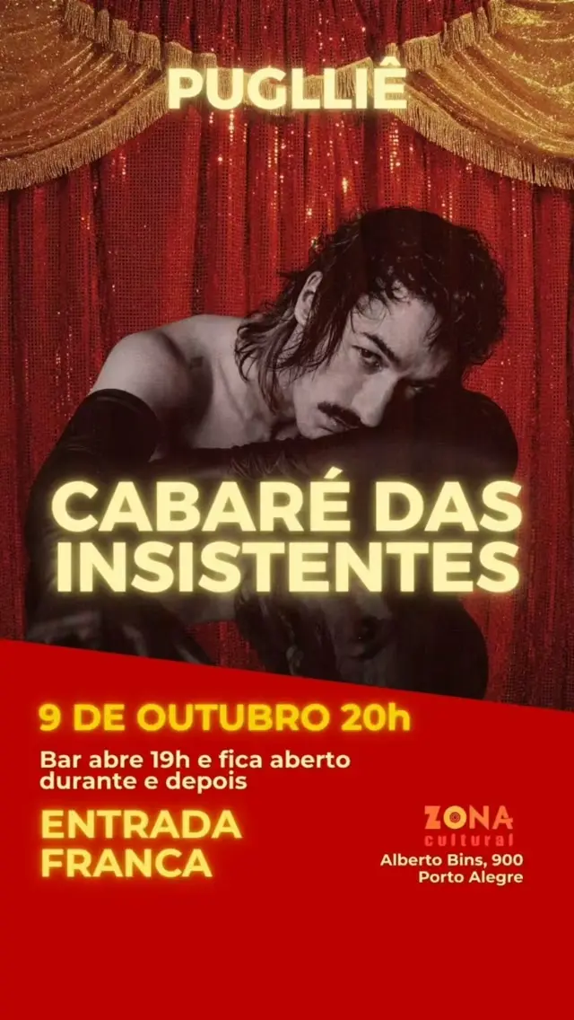 Flyer de Puglliê, Heinz Limaverde, Lady Cibele e mais 6 artistas