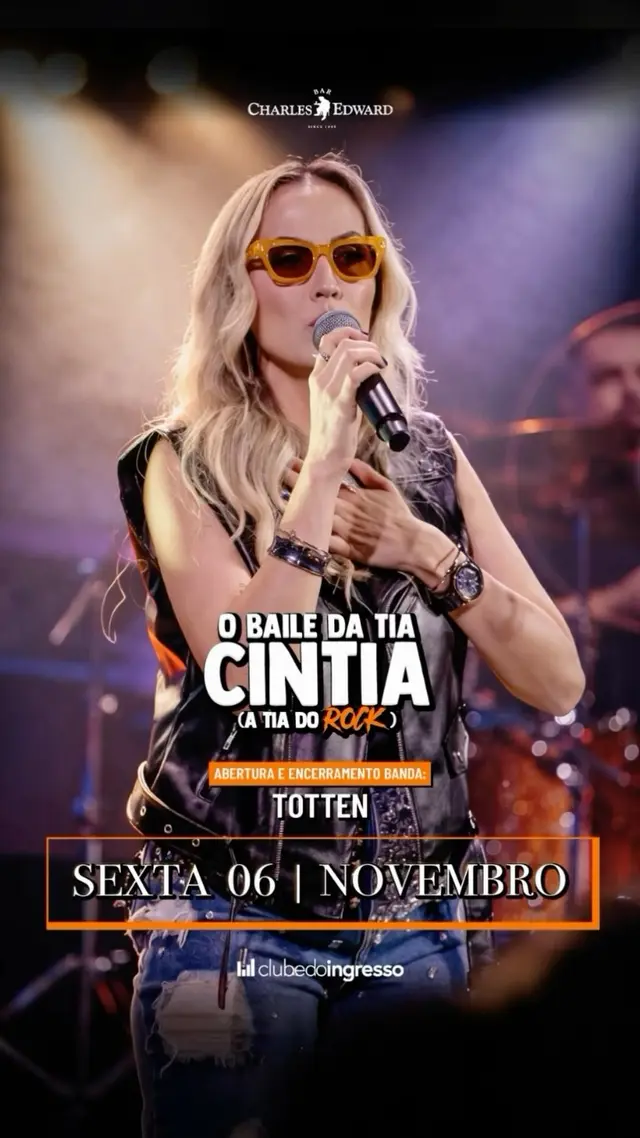 Flyer de Cintia Férsi e Banda Totten