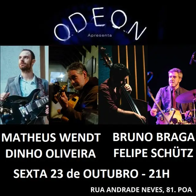 Flyer de Matheus Wendt, Dinho Oliveira e mais 2 artistas