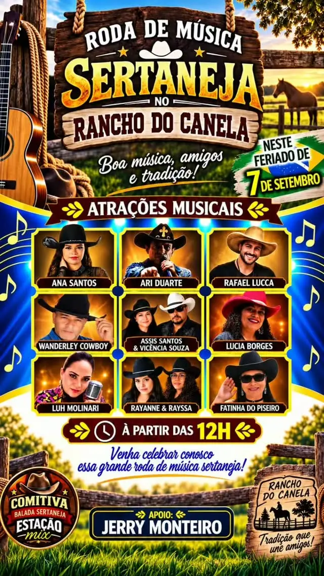 Flyer de Ana Santos, Ari Duarte, Rafael Luka e mais 6 artistas