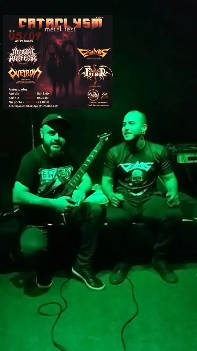 Flyer de Cellmys, Queiron, Fafnir e Mortal Profecia