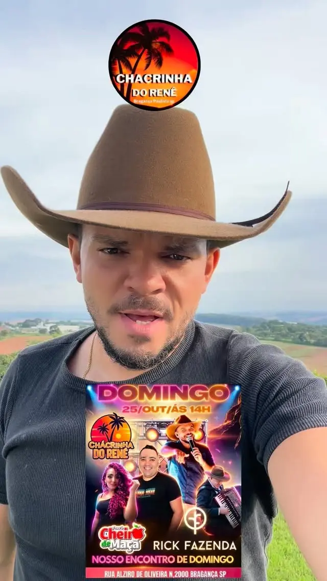 Flyer de Rick Fazenda e Forró Cheir de Maçã