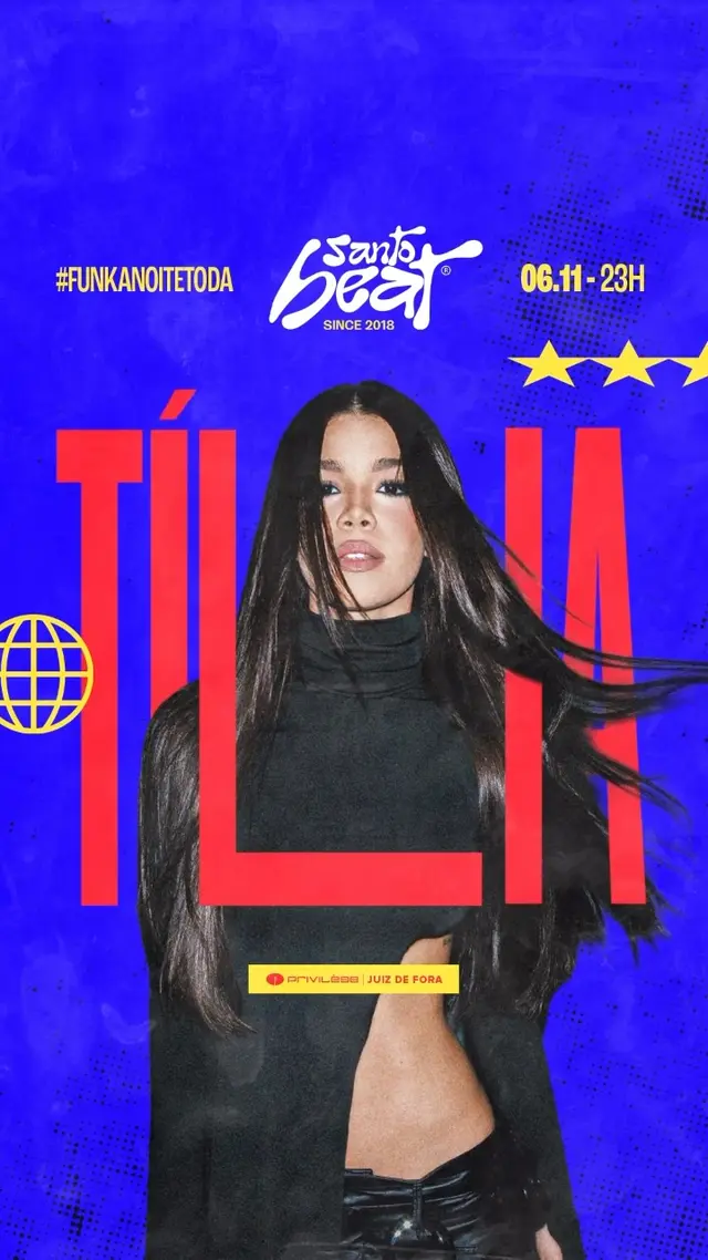 Flyer de Santo Beat e Tília