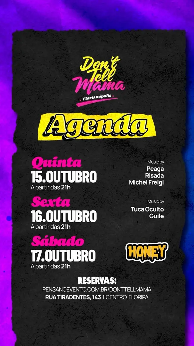 Flyer de honeyfloripa