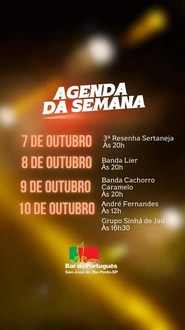 Flyer de Grupo Sinhá e André Fernandes