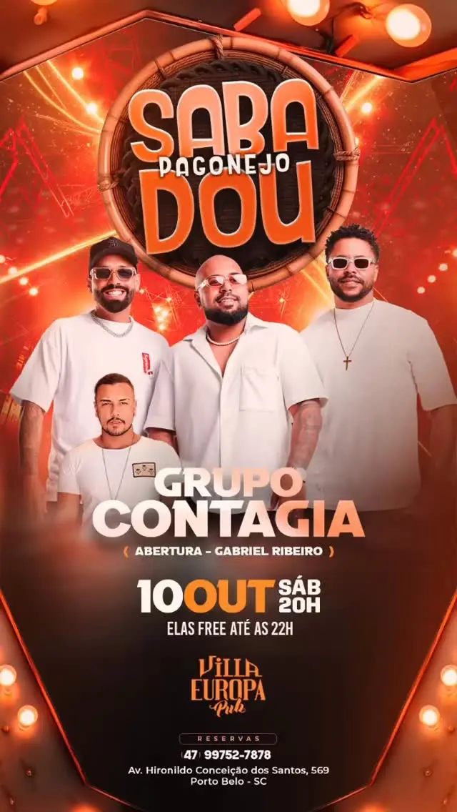 Flyer de Grupo Contagia e Gabriel Ribeiro
