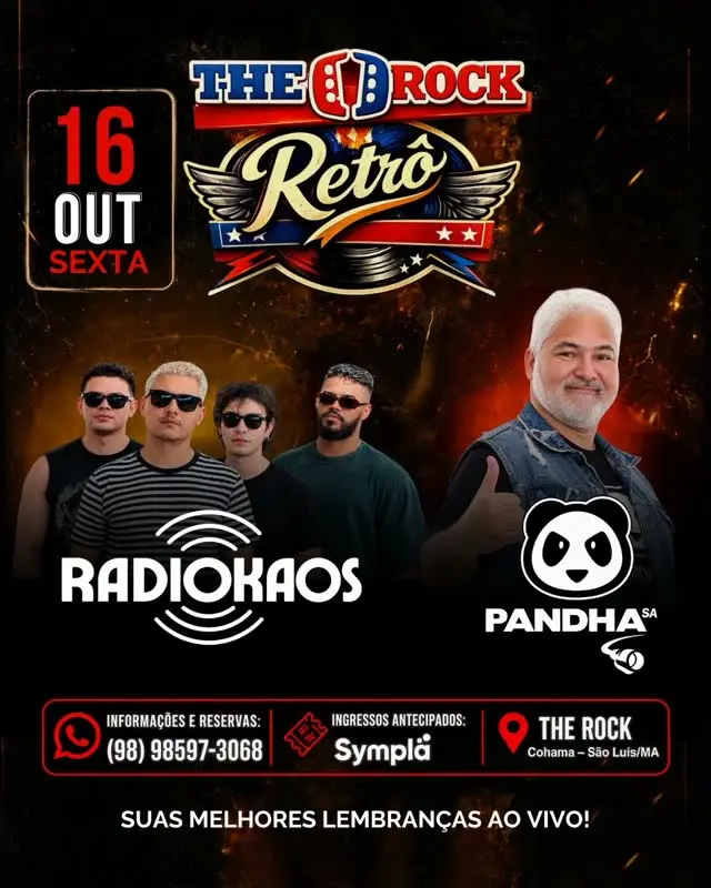Flyer de Banda Pandha S/A e Banda Radiokaos
