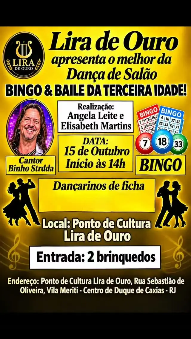 Flyer de Cantor Binho Strdda