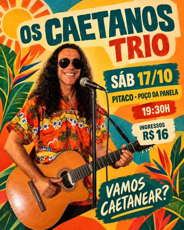 Flyer de Os Caetanos e Caetanos Trio