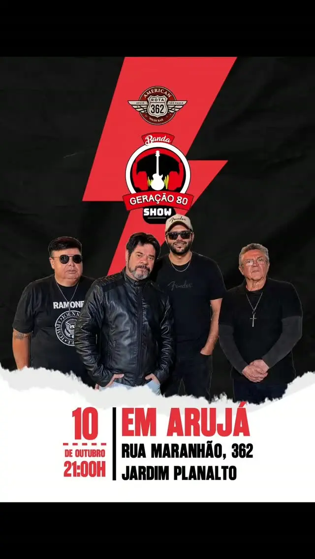 Flyer de Banda Geração 80