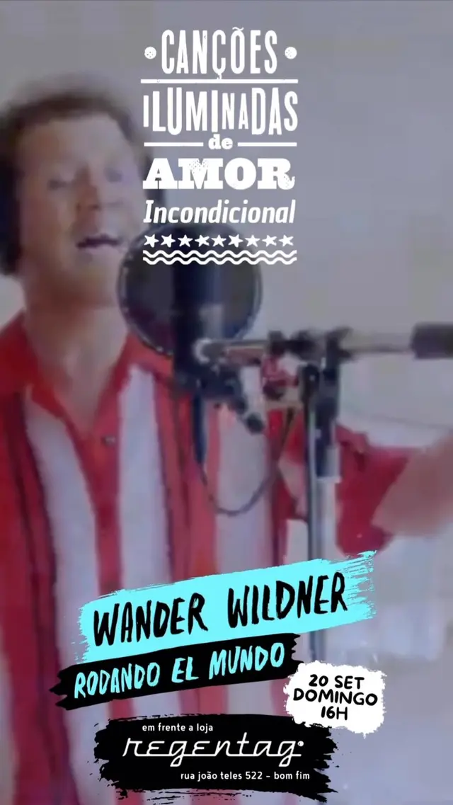 Flyer de Wander Wildner, Rika Barcellos, Rust e Clauber Scholles
