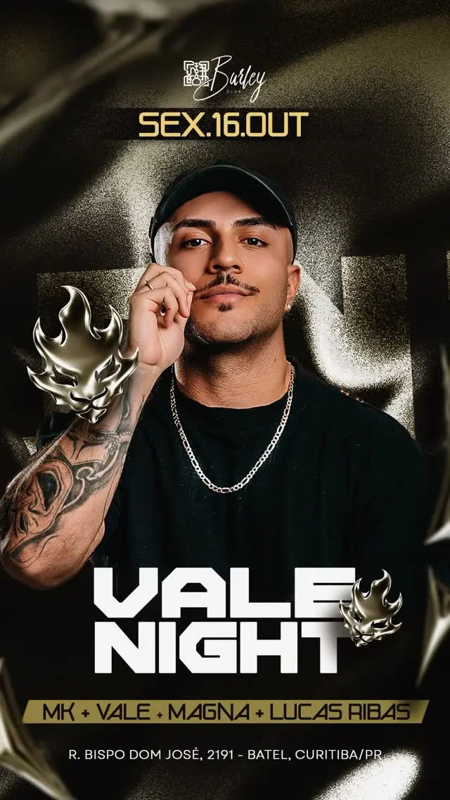 Flyer de Dj Magna, DJ Vale, DJ Lucas Ribas e DJ MK