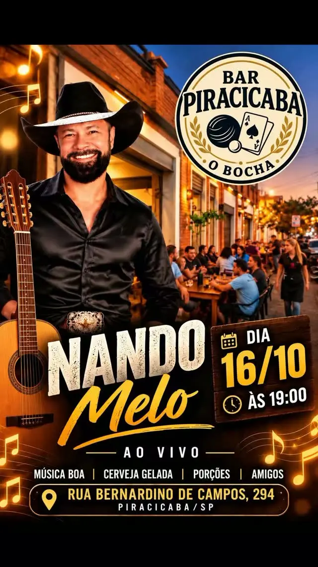 Flyer de Nando Melo