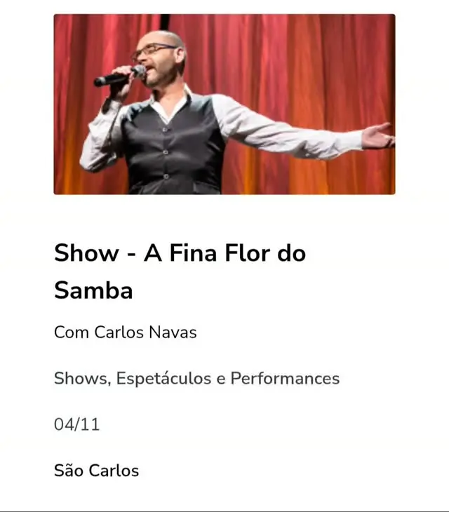 Flyer de Carlos Navas