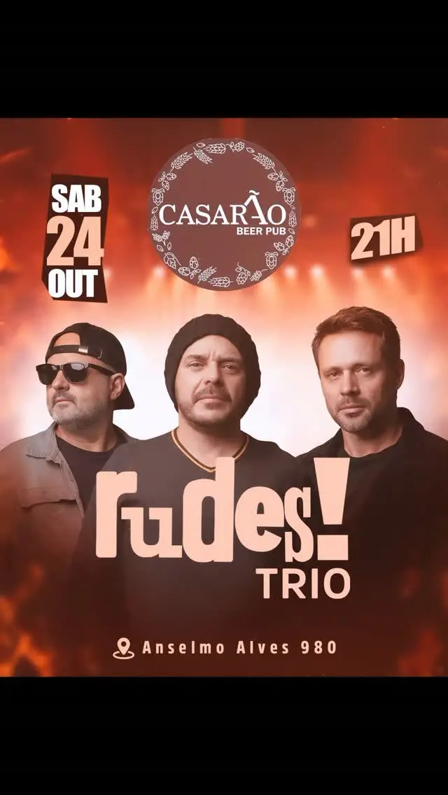Flyer de Rudes e Rudes! Trio