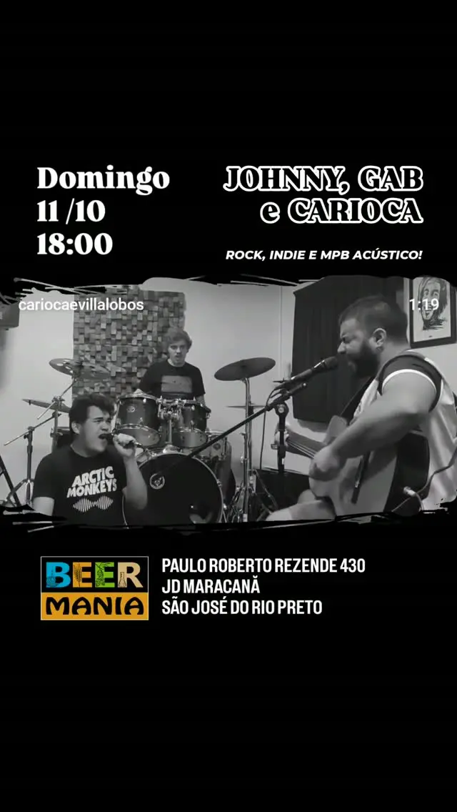 Flyer de Carioca & Villalobos e Gabriel Payne