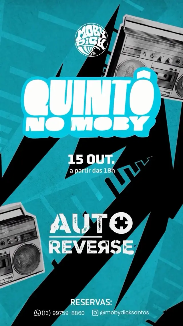 Flyer de Táta Baldric, Banda Auto Reverse e Autoreverse