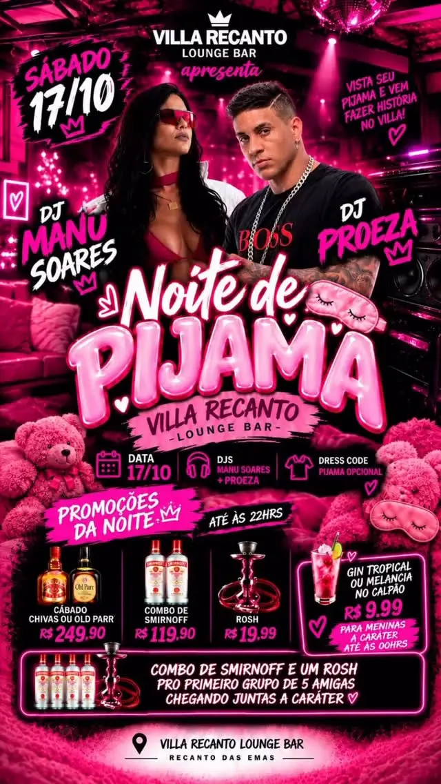 Flyer de DJ Manu Soares e DJ PROEZA