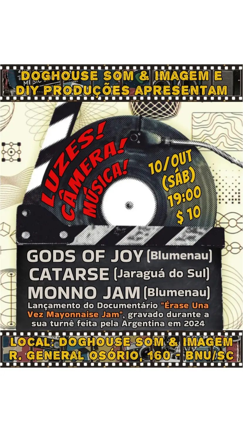 Flyer de Catarse, Junior Sofiati, Gods of Joy e Tosqueira