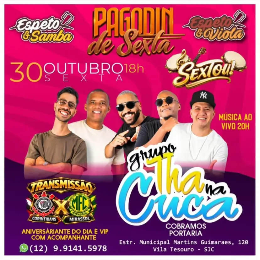 Flyer de Grupo Ilha na Cuíca