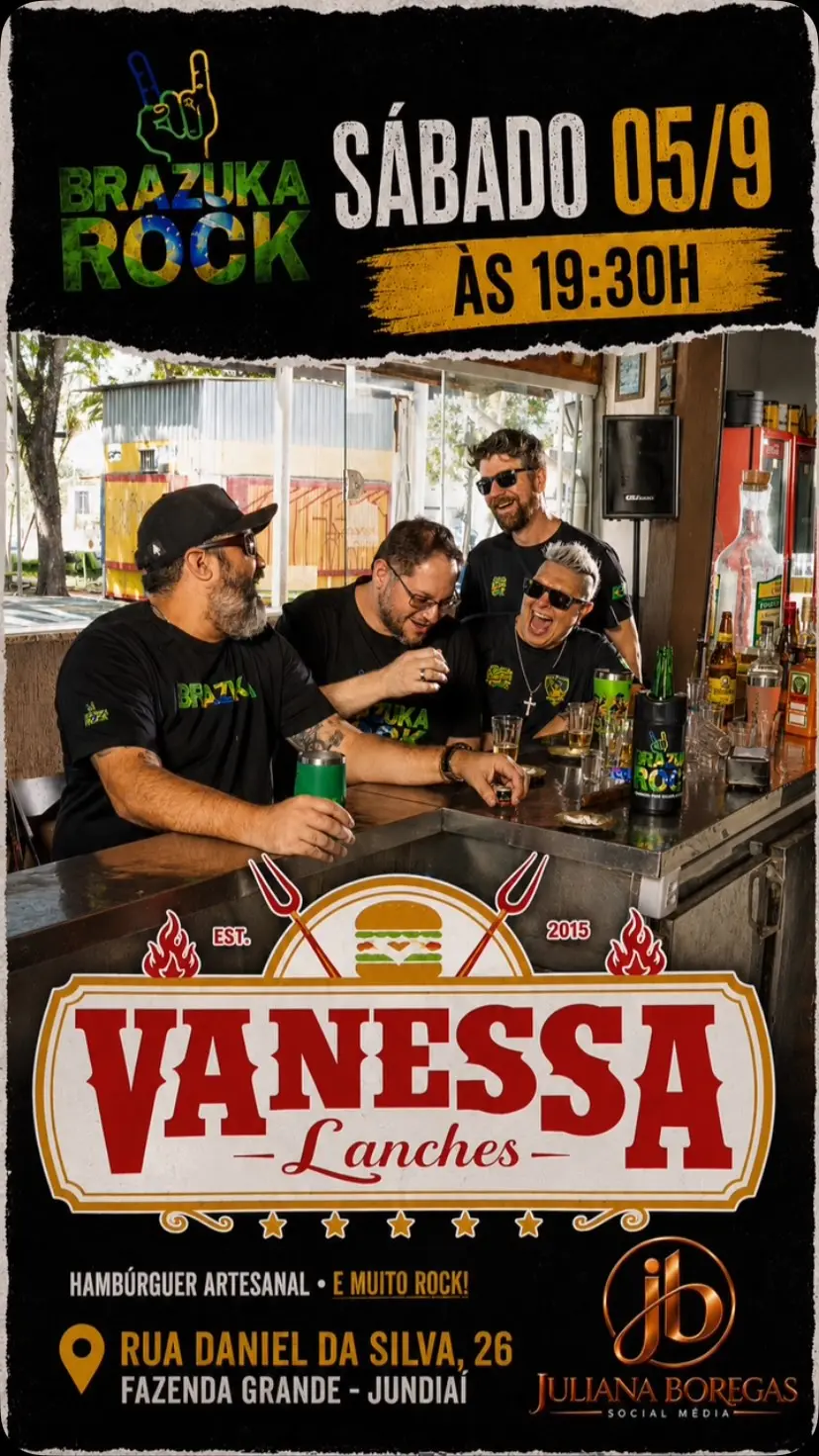 Flyer de Banda Brazuka Rock e Brazuka