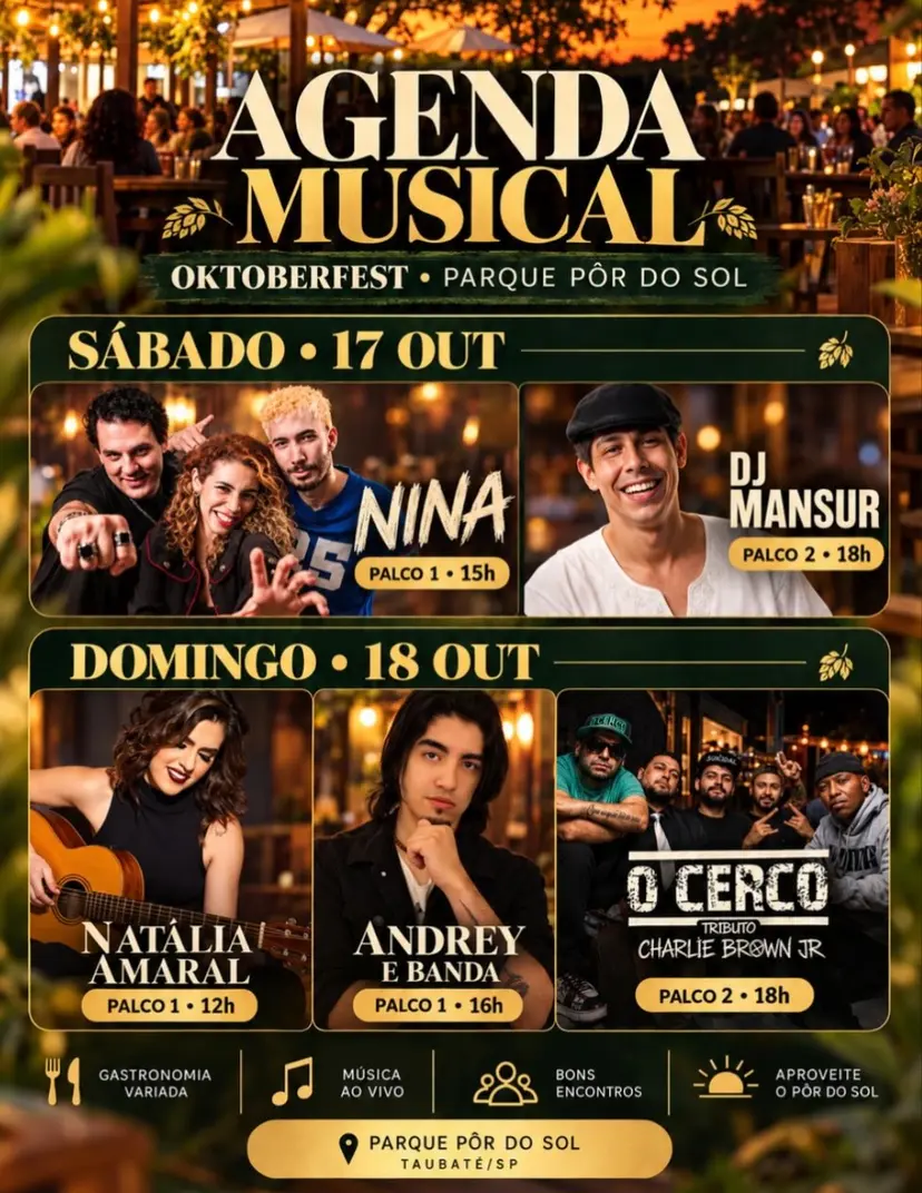 Flyer de Nina e DJ Mansur