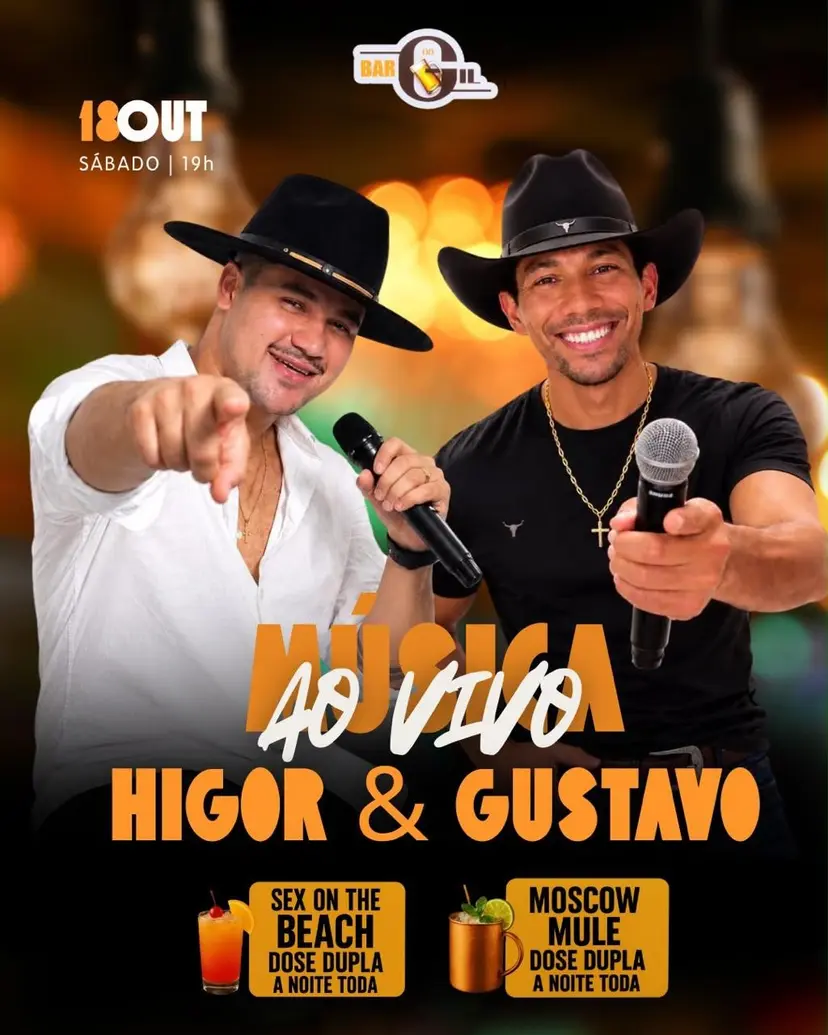 Flyer de Higor Ornelas, Gustavo Silva e Jhonin Bezerra