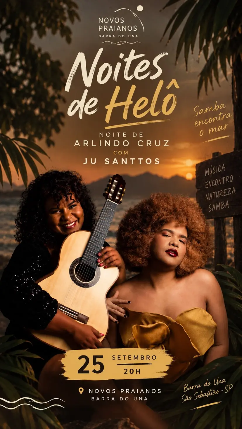Flyer de Helô Ferreira, Ju Santtos e dump_______