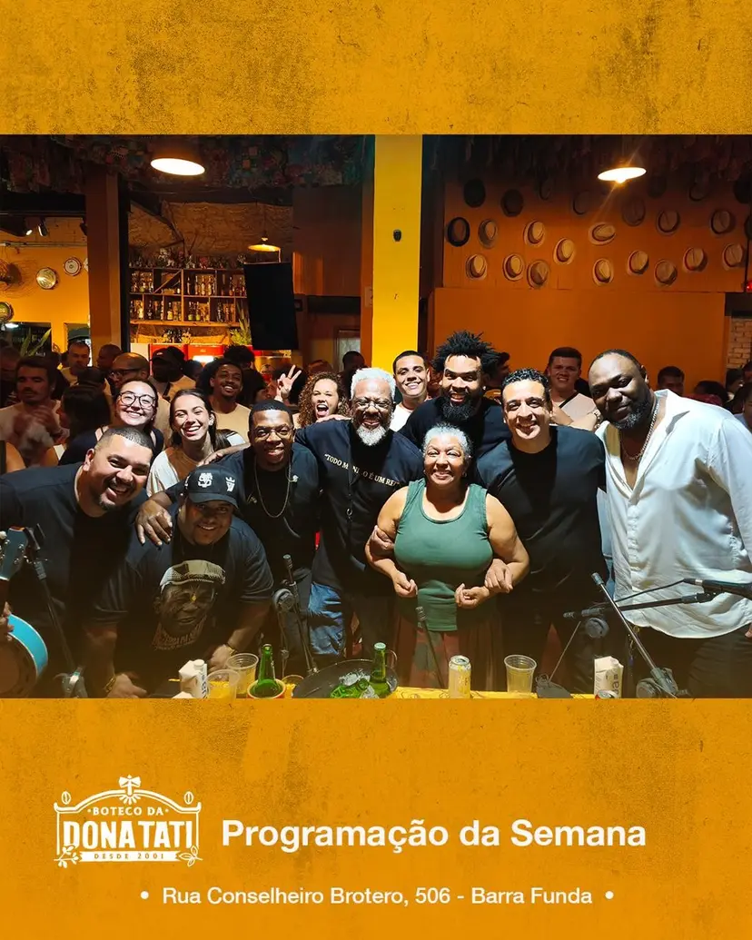 Flyer de Roda de Samba de Boteco