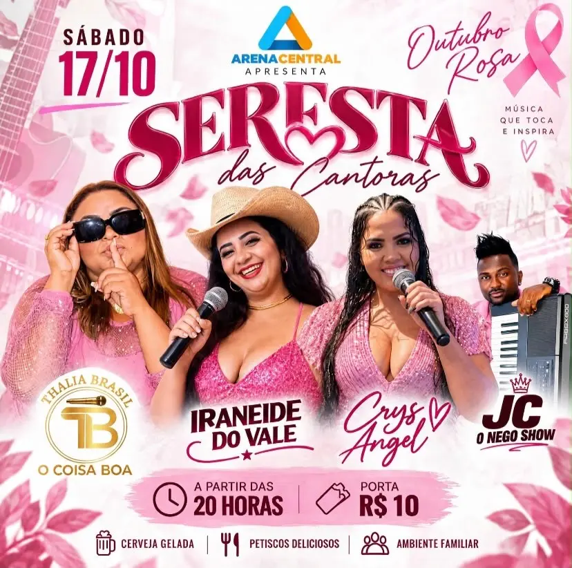 Flyer de Thalia Brasil, Iraneide do Vale e mais 2 artistas
