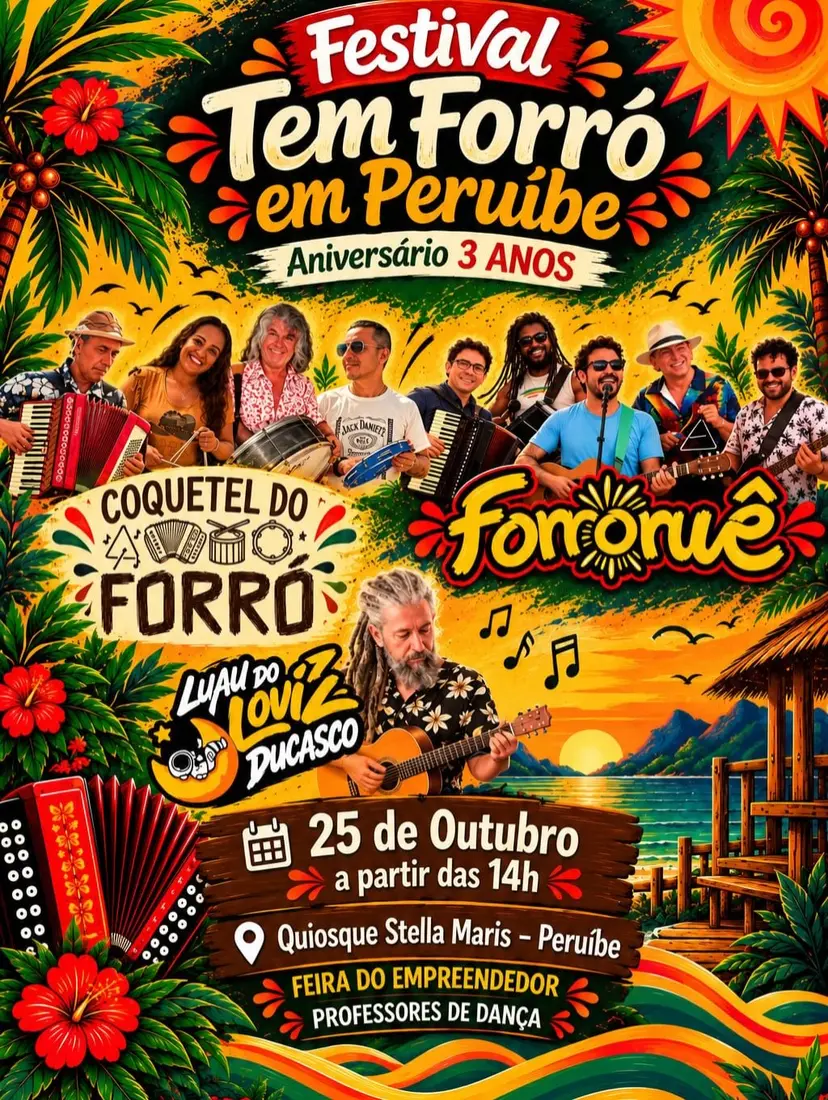 Flyer de Saruê e Grupo Coquetel do Forró