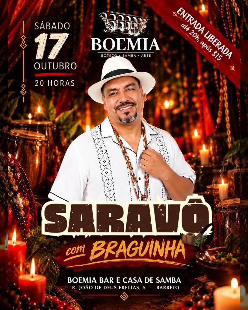 Flyer de Saravô e Braguinha