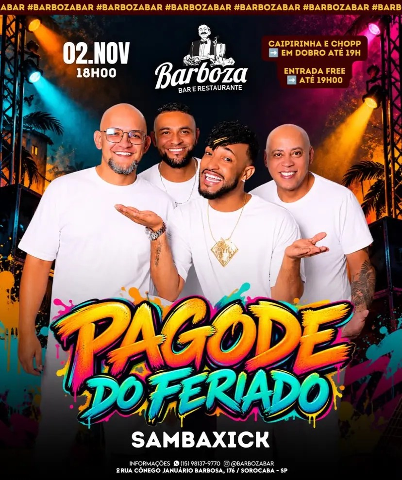 Flyer de Grupo Sambaxick Oficial