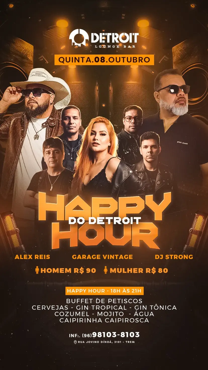 Flyer de Alex Reis, Garage Vintage e DJ STRONG