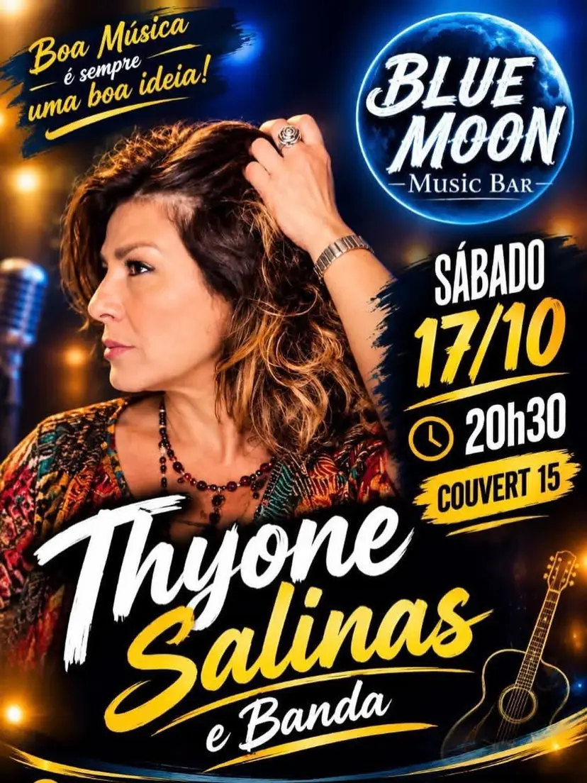 Flyer de Thyone Salinas e Banda