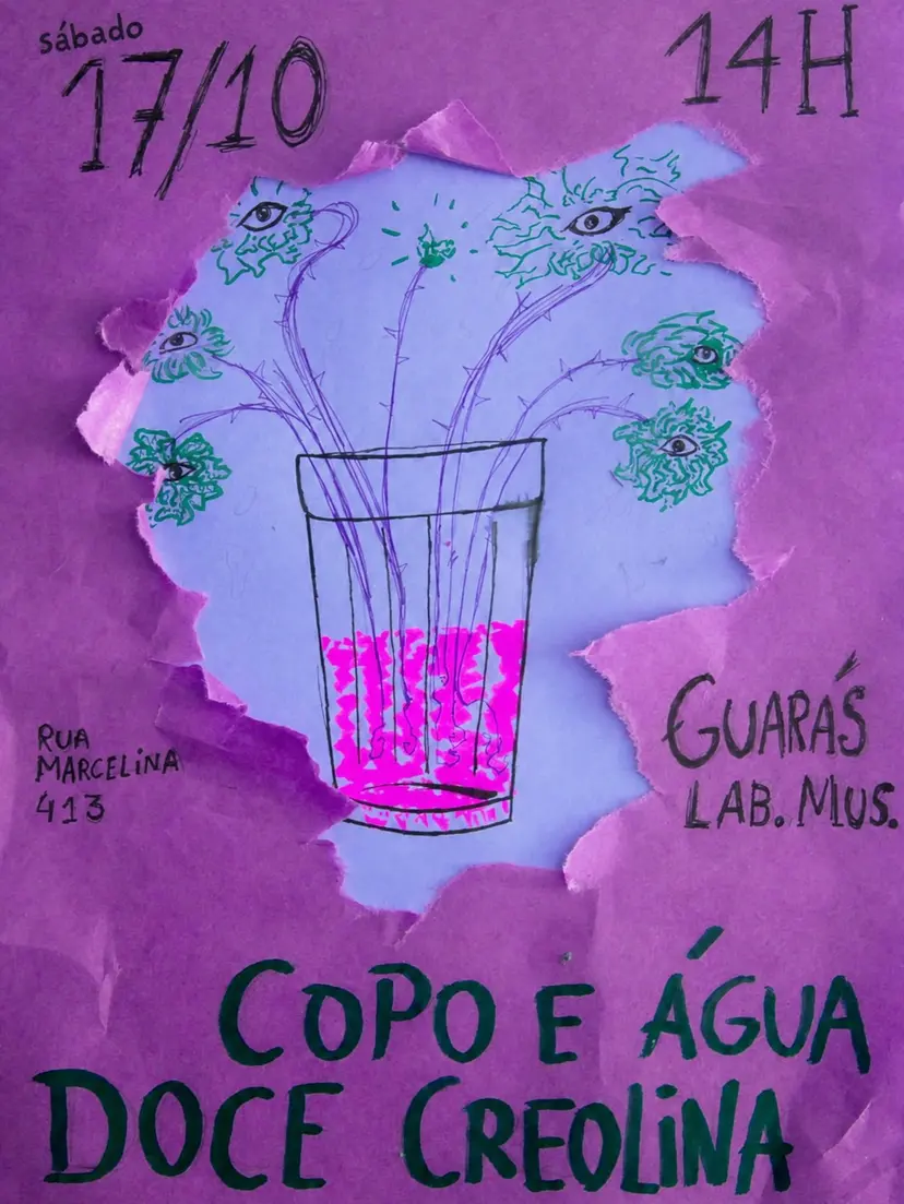 Flyer de Doce Creolina e Banda Copo e Água